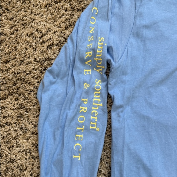 Simply Southern Light Blue Women’s Long Sleeve Tee - Picture 4 of 6